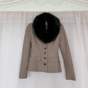 House of CB Buckingham check hourglass jacket & A line mini skirt